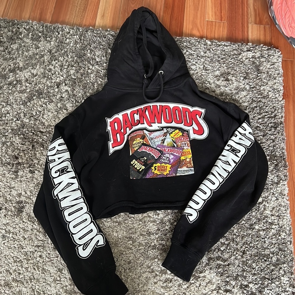 Backwoods crop sweat shirt, size S